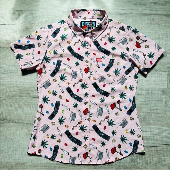 DIXON NEW GUY PARTY Pink SHIRT Size Medium - Picture 2 of 14